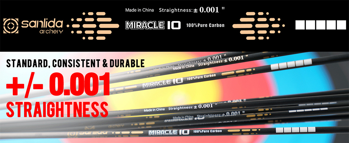Стрела лучная спортивная Sanlida Miracle 10 ID 3.2 12 шт.