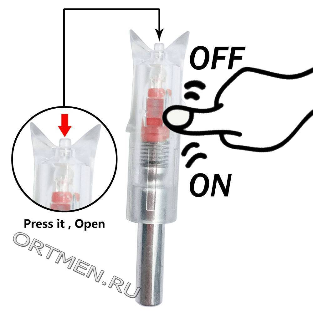 Хвостовик с подсветкой для арбалетных стрел (3шт.)