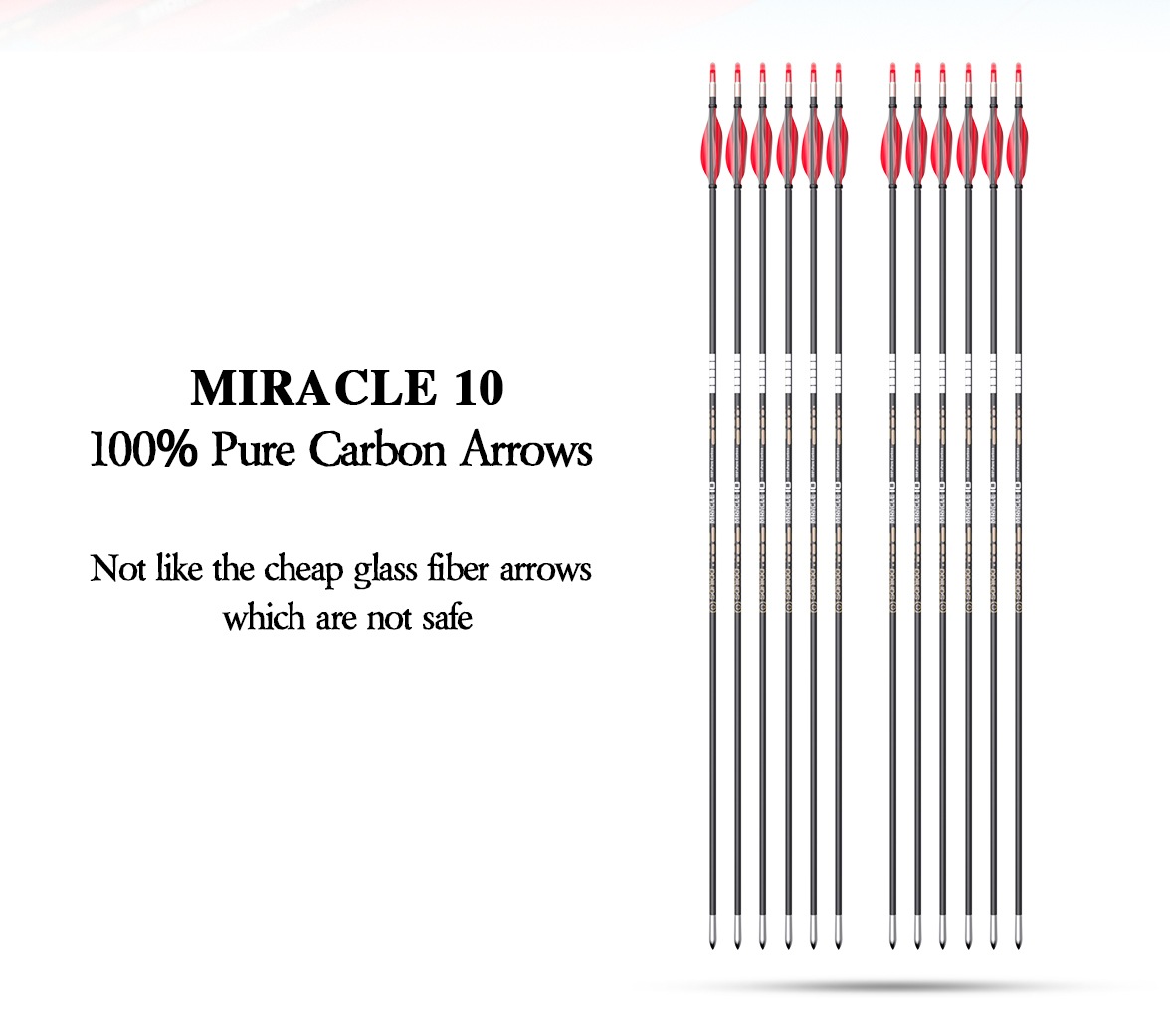 Стрела лучная спортивная Sanlida Miracle 10 ID 3.2 12 шт.