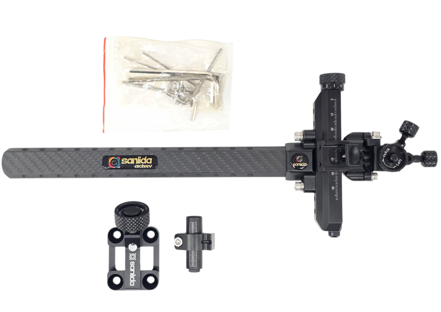 Спортивный прицел для блочного лука Sanlida Carbon X10 9" v3