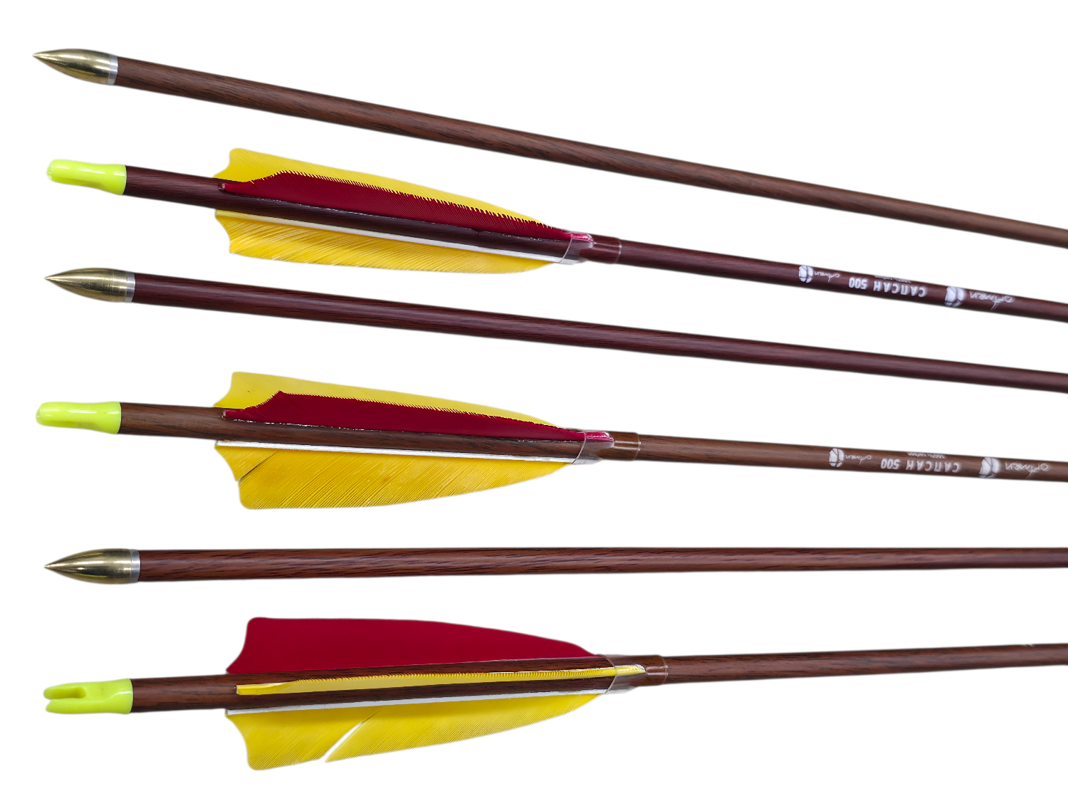 Стрела лучная карбон пот дерево САПСАН натуральное оперение