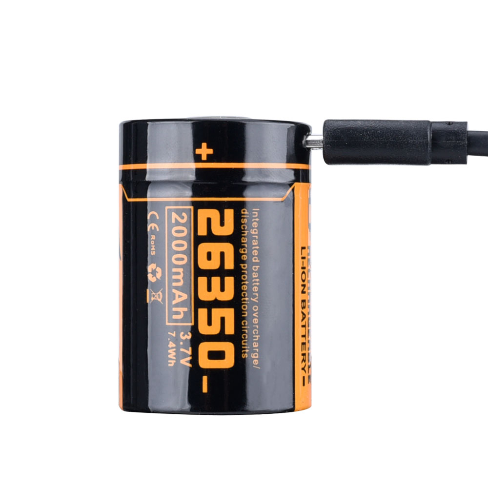 Аккумулятор 26350 FiTorch (2000 mAh) с зарядкой USB
