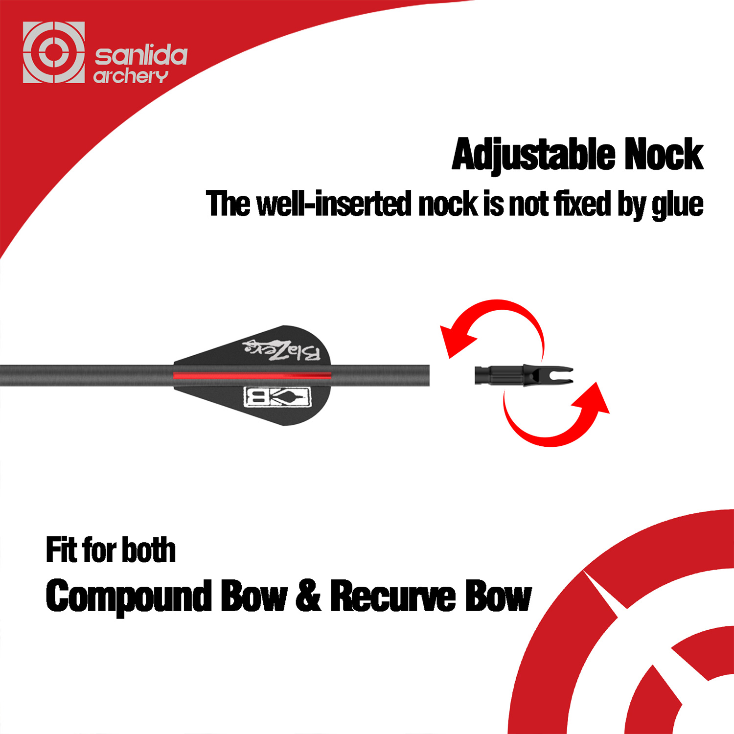 Стрела лучная карбоновая Sanlida Dragon 10