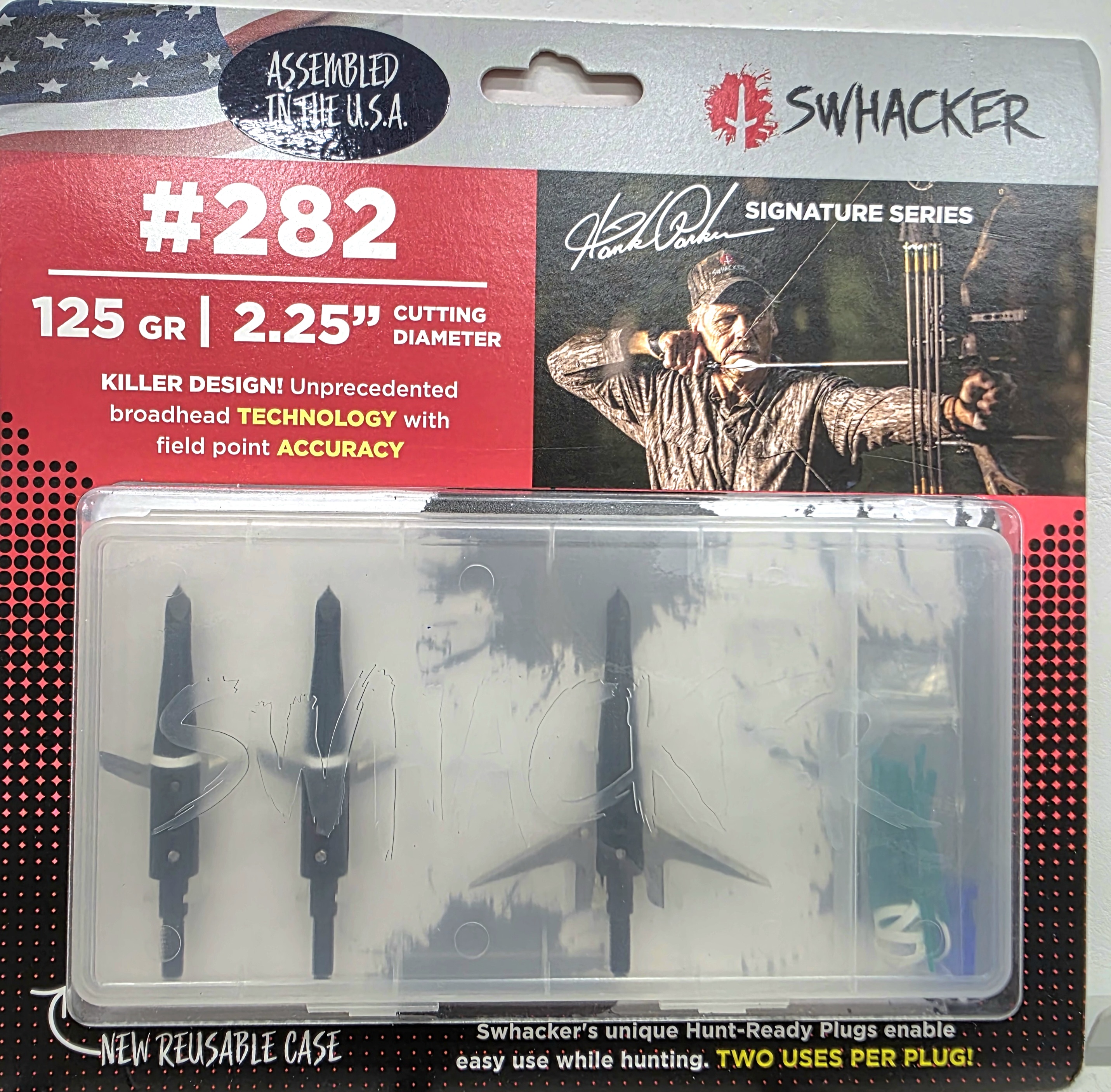 Наконечник охотничий Swhacker 125 grn 2.25" #282 3шт Hank Parker