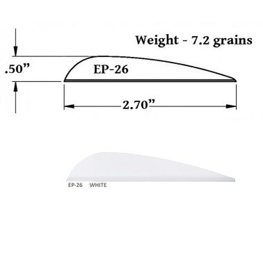 Оперение Arizona 2,6" белое