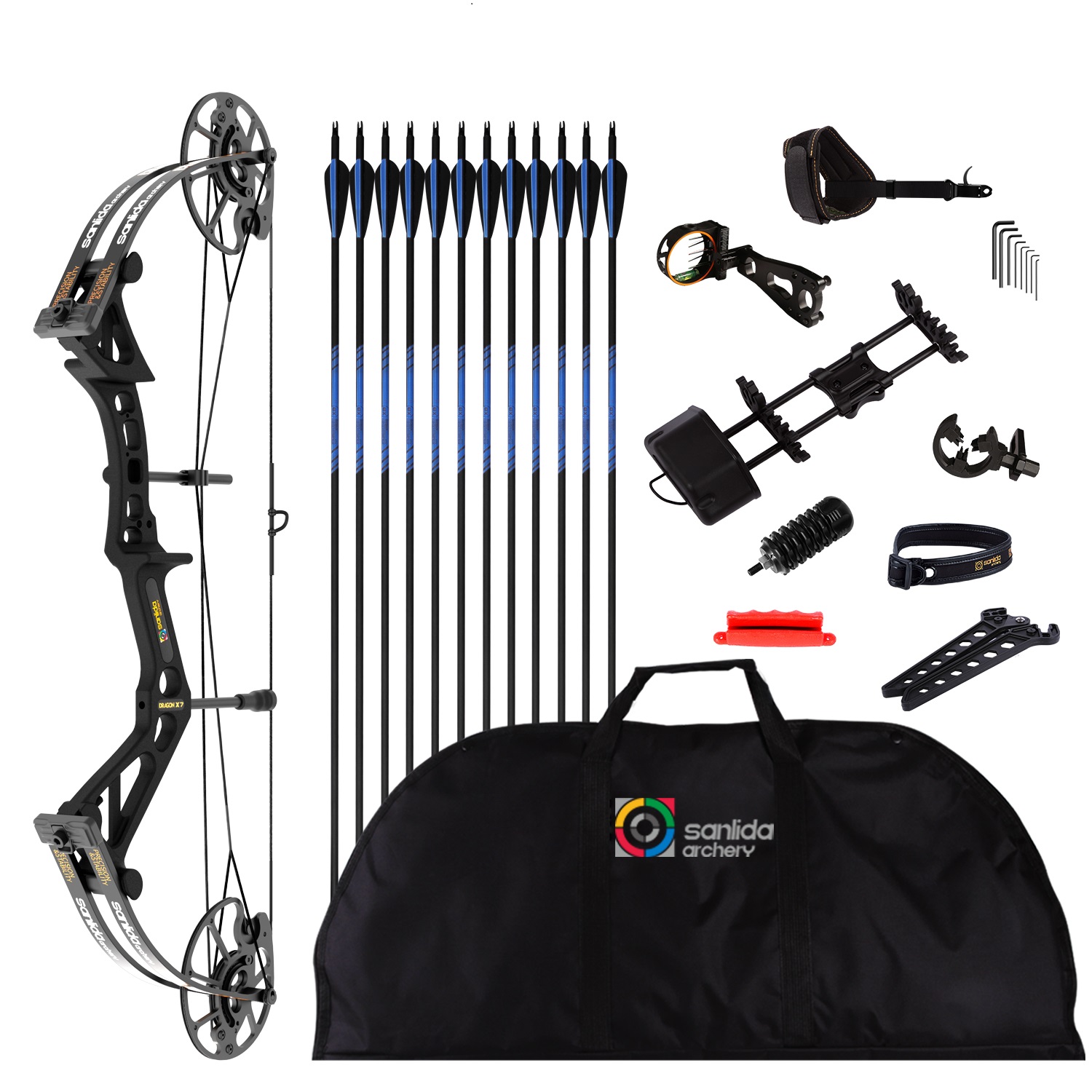 Лук блочный  Sanlida Dragon X7 RTH KIT комплект