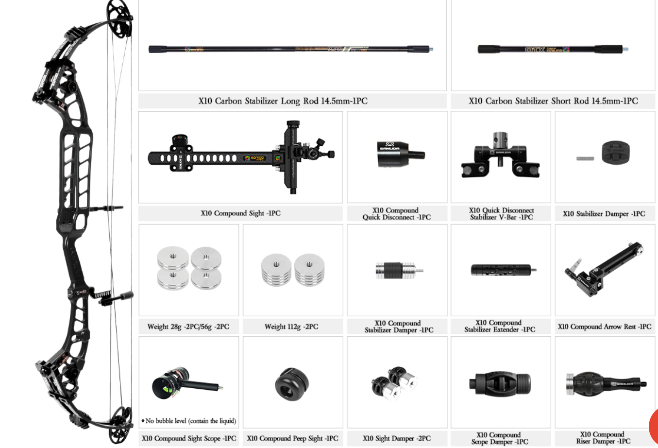 Спортивный блочный лук комплект Sanlida Hero X10 2.0 KIT